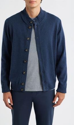 Emanuel Berg Merino Wool & Cashmere Cardigan in Dark Blue at Nordstrom Rack, Size Xx-Large