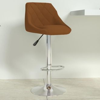 vidaXL Taburete De Cocina De Terciopelo Marr&oacute;n Vidaxl