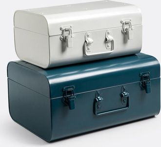 La Redoute Interieurs Set van 2 metalen koffers in plaatwerk, Masa