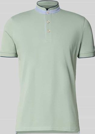 Christian Berg Regular Fit Poloshirt aus reiner Baumwolle mit Stehkragen in Schilf, Gr&ouml;&szlig;e 3XL