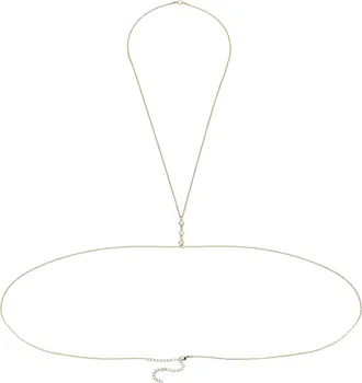 Lascana Lange Kette LASCANA, Damen, Gr. Metall, gold (goldfarben), Halsketten Lange Kette, K&ouml;rperkette, Ketteng&uuml;rtel, Bikinikette, Halskette, Halsschmuck