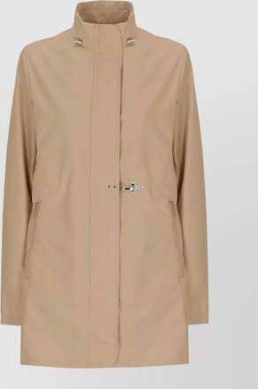 Fay longline waterproof jacket high neck pockets