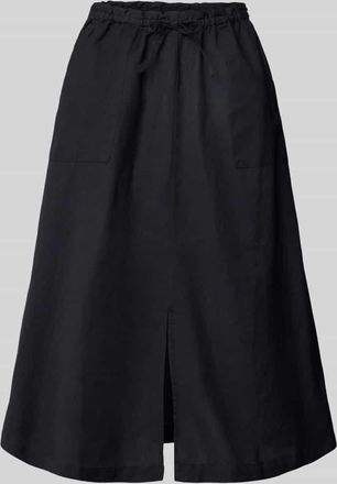 Christian Berg Leinenrock mit Gehschlitz in Black, Gr&ouml;&szlig;e 34