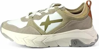 W6YZ Next-M - Heren - Sneakers - Groen - 43 EU - Leer - Schoenen