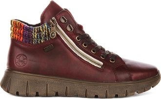 Rieker Lace-up Boots, female, Red, 4 UK, N1305 Heike Lace Zip Boot