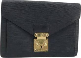 Louis Vuitton Pre-owned Epi Leren Clutch Tas - Dames - Vintage Clutch - Zwart - ONE Size - Leer - Vintage