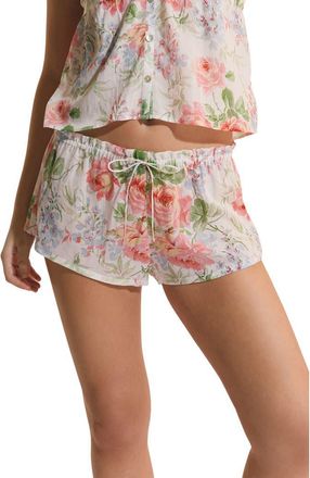 Etam Orchidee Pajama Shorts in Ecru at Nordstrom, Size X-Large