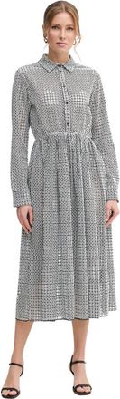 Liviana Conti Geometric-patroon Blousejurk - Dames - Casual kleedjes - Veelkleurig - S - Katoen - Kleedjes