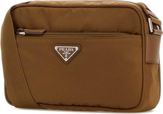 Prada Womens Re-Nylon Crossbody Bag Brown