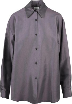 Alysi shirt - Dames - Overhemden - Grijs - S - Satijn - Overhemden