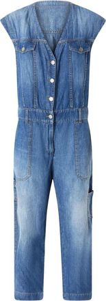 Pinko Pinko, Dames, Jumpsuits & Playsuits, Blauw, Maat: XS Linnen