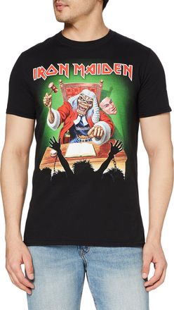 Iron Maiden Mens Deaf Sentence Short Sleeve T-Shirt, Black, XX-Large