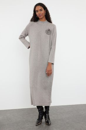 Trendyol Modest Dames Beige Maxi Lang Casual Recht Modest Jurken