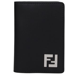 Fendi Herrens Dokumentenhalter aus Leder, Schwarz