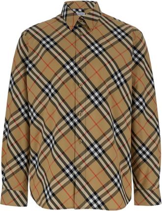 Burberry Heren, Overhemden, Beige, Maat: XL Katoen