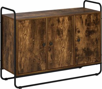 vidaXL Aparador Roble Ahumado 102 X 35 X 75 Cm Madera De Ingenier&iacute;a Vidaxl