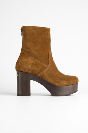 YouYou Womens Yerk Velvet Boots In Acacia