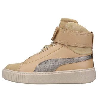 Puma (WMNS) PUMA Basket Platform Mid Premium Tan 364952-01