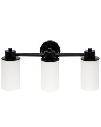 Lalia Home Essentix Contemporary Three Light Vanity Uplight Downlight Wall Mounted Fixture