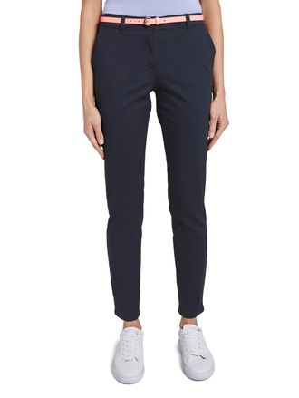 Tom Tailor Chinohose TOM TAILOR, Damen, Gr. 32, L&auml;nge 32, blau (sky captain blau), Obermaterial: 97% Baumwolle, 3% Elasthan. Futter: 100% Baumwolle, unifarben, s