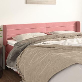 vidaXL Cabecero De Terciopelo Rosa 203x16x78/88 Cm Vidaxl