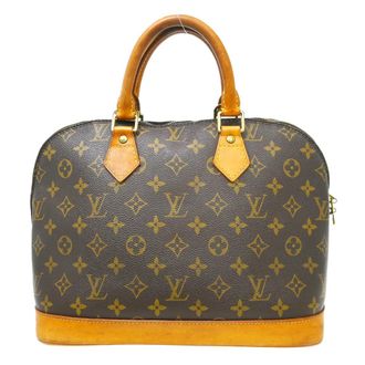 Louis Vuitton Alma Handbag Monogram Canvas Brown Canvas Handbag (Pre-Owned)