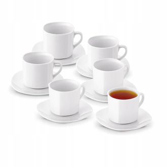 OEM Juego De Tazas De Porcelana Para Caf&eacute; Y T&eacute; Con Platillos Tadar 6x220 Ml