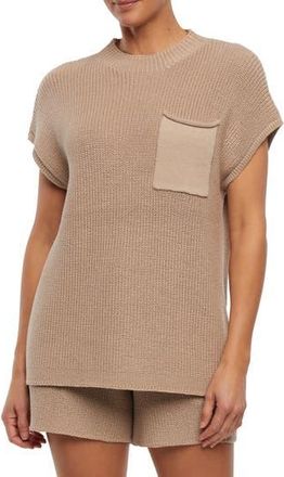 Three Dots Michaela Pocket Knit T-Shirt in Tuffet at Nordstrom Rack, Size X-Small