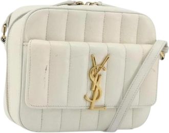 Saint Laurent Pre-owned Shoulder Bag - Dames - Vintage Schoudertas - Wit - ONE Size - Leer - Vintage