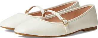 Cole Haan Yelena Maryjane Ballets Womens Flat Shoes Ivory Leather : 10.5 B - Medium