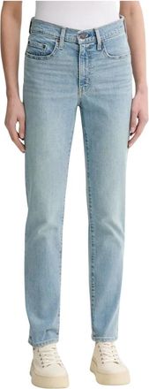 Levi's 724 High Rise Straight Jeans - Dames - Slim Fit Jeans - Blauw - W28 L30 - Denim - Jeans