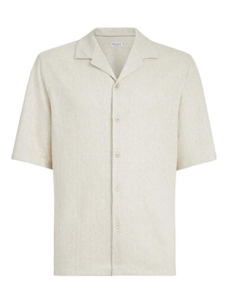 Brunello Cucinelli Overhemd met korte mouwen - Beige