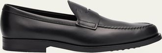 Tod's Mens Leather Moccasin Penny Loafers