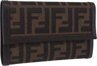 Fendi Pre-owned Trifold Portemonnee - Dames - Vintage Accessoires - Bruin - ONE Size - Vintage