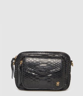 CLARIS VIROT Sac Baby Charly Python Noir