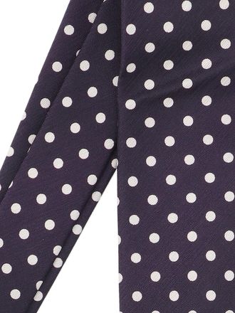 Tom Ford Polka Dot Silk Necktie - Navy