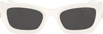 Miu Miu Miu Glimpse Sunglasses, Woman, Slate Gray Lenses
