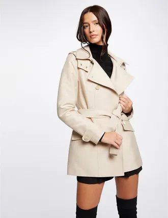 Morgan Trenchcoat met kap, halflang