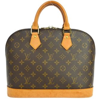Louis Vuitton Alma Monogram Brown Canvas Handbag (Pre-Owned)