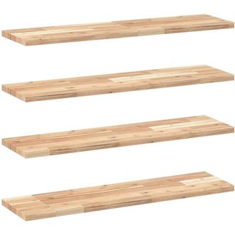 vidaXL Estantes Flotantes 4 Uds Madera Acacia Sin Tratar 100x20x2 Cm Vidaxl