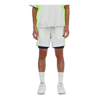 New Balance Hoops On Court 2 in 1 Shorts Grey Matter MS41586-GYM