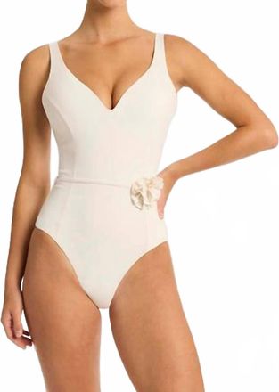 Sea Level Australia Womens Casa Del Mar Plunge One Piece In Coconut