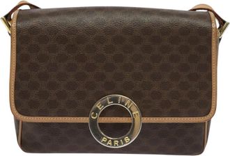 Celine Macadam Brown Canvas Shoulder Bag (Pre-Owned)