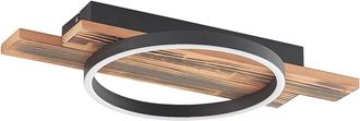 Lindby L&aacute;mpara De Techo Led sentoa En Marr&oacute;n Madera - Lindby