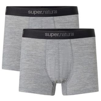 super.natural Tundra 175 Boxer 2 Pack Unterhose f&uuml;r Herren | grau