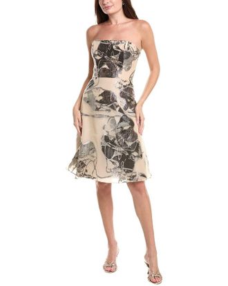 Rene Ruiz Strapless Fil Coupe Cocktail Dress
