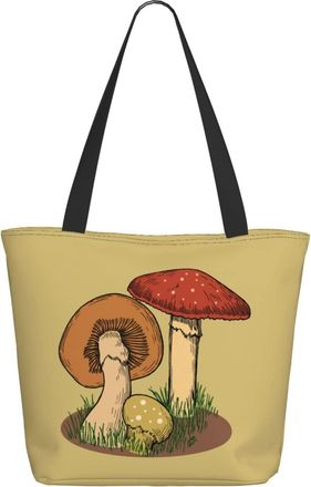 AOOEDM Vintage-Mushrooms-Pattern Ladies Shopping Bag 13x11x7in.The Perfect ValentineS Day Gift.It Is The Best ValentineS Day Gift For Mom, Daughter, Wife,Etc