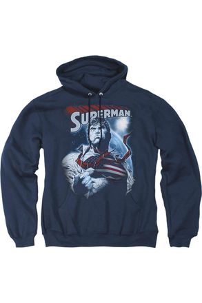 Gildan Superman Honor And Protect Adult Pull Over Hoodie / Hooded Sweatshirt