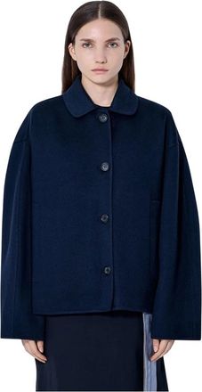 Marni Geknoopte Woljas - Dames - Zomerjassen - Blauw - S - Wol - Jassen