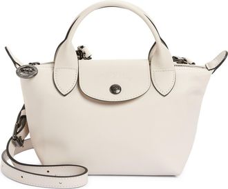 Longchamp Extra Small Le Pliage Xtra Leather Top Handle Bag in Paper at Nordstrom